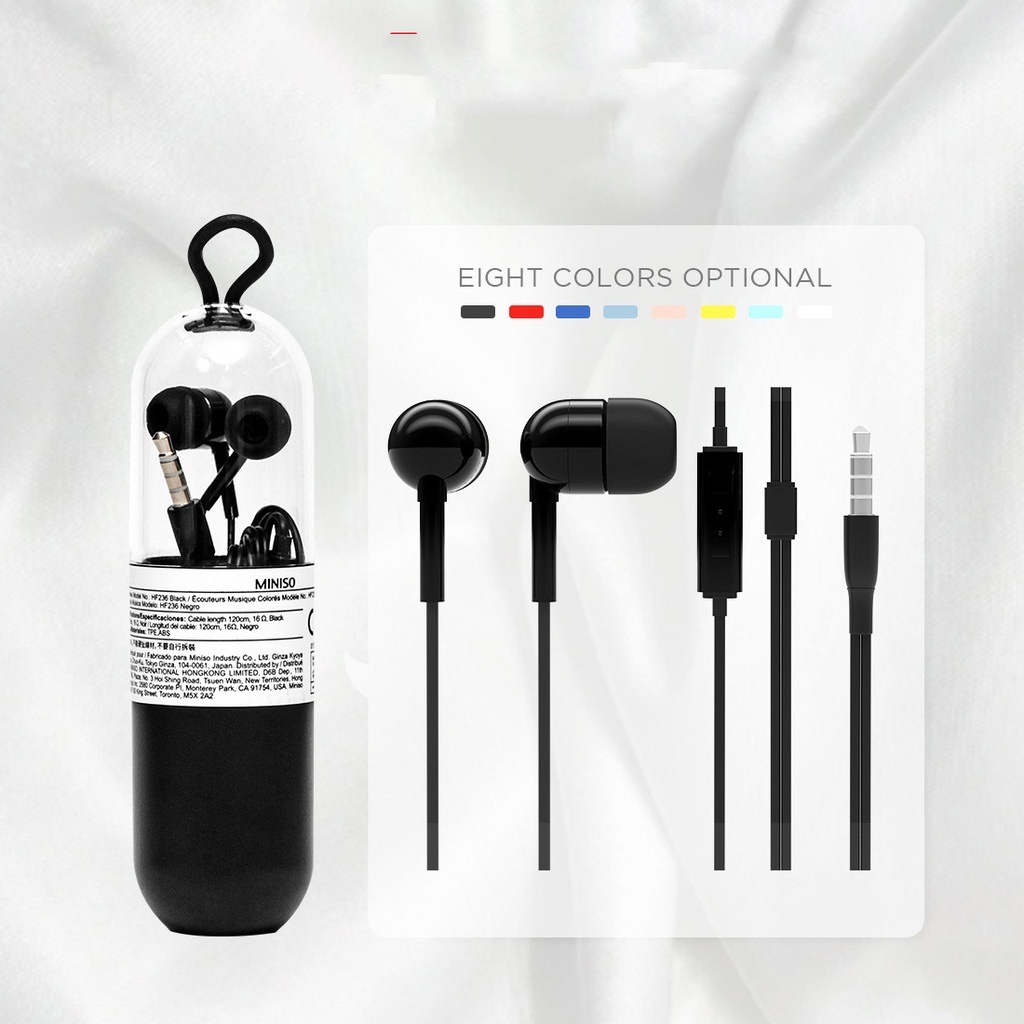 Music Earphone Colorful Capsule Headphones Noise Cancelling Awet