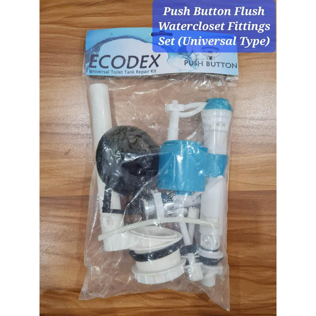 Push Button Flush Water Closet Tank Fittings Universal Replacement (per