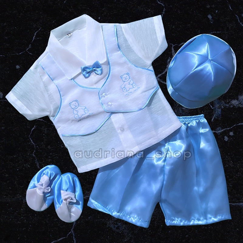 012mo Baptismal Baby Barong Set Newborn Baptismal Clothes