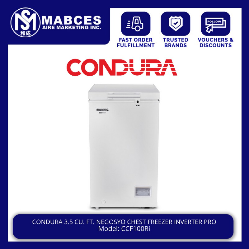 Condura 3.5 cu.ft. Chest Freezer Inverter Pro CCF100Ri Shopee Philippines