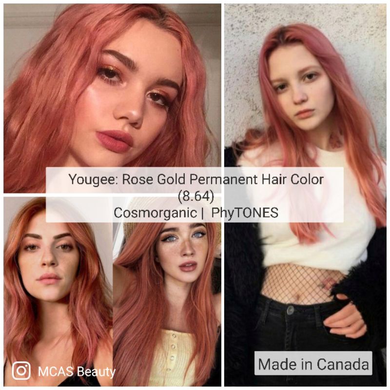 Yougee Rose Gold Permanent Hair Color (8.64) PhyTONES Shopee Philippines