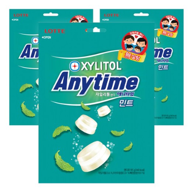 Lotte Korean Anytime Xylitol Candy Mint No Sugar Sugar Free 185g Shopee Philippines