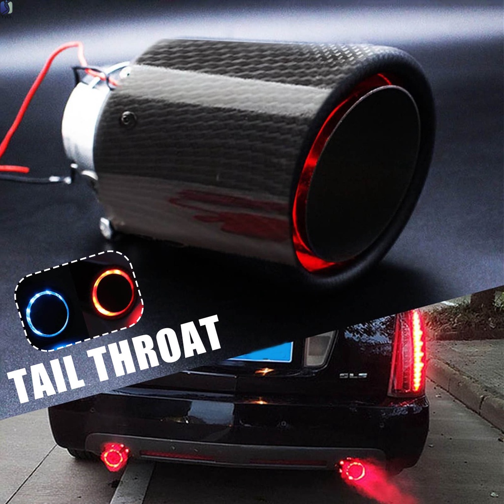 Carbon Fiber LED Exhaust Tip Light-Emitting Car Exhaust Pipe Muffler