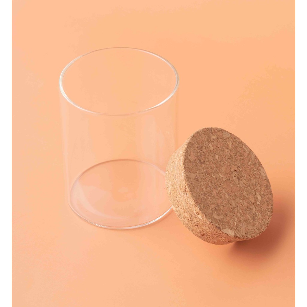 200ml/100ml Clear Jar with Cork Lid (for Candles, Crafts, Kitchen Use
