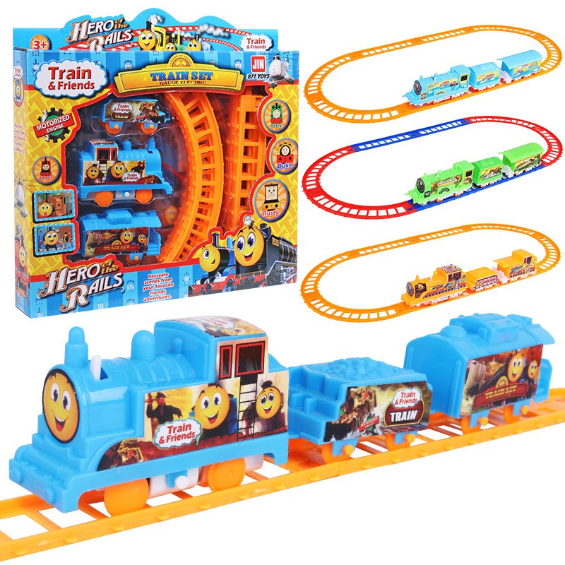 YUNLEO Kids Electric Track Train Toy Set Puzzle Assembly Track Car Rail