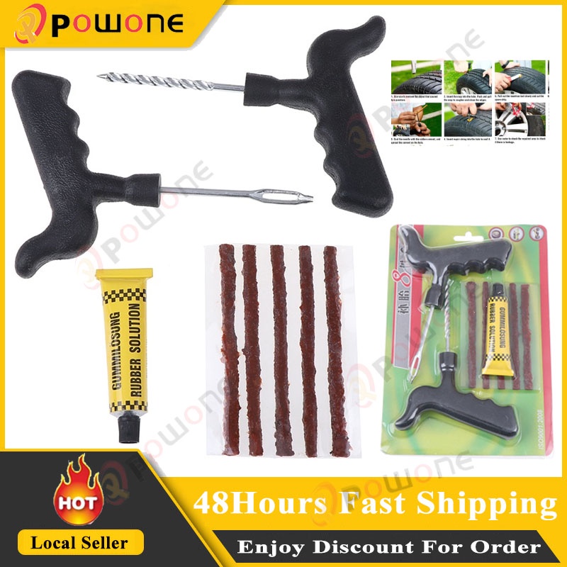 Tubeless Tire Repair Kit for Car, Motorcycle, and Electric Scooter Tire