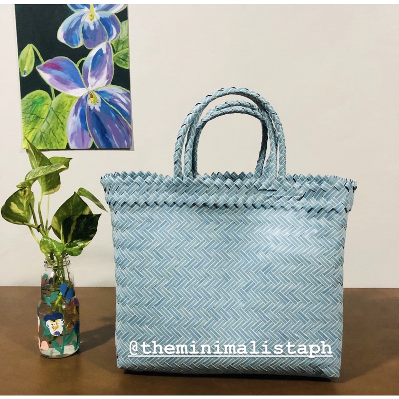 Bayong Bags/Hampers BLUE (Soft Material,Plastic) Shopee Philippines