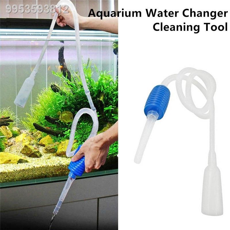 Aquarium Siphon Water Suction Pump Pipe Aspirator Fish Tank Vacuum