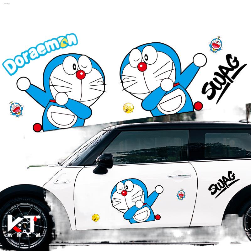 Doraemon car stickers machine cat body door scratches jingle cat cute