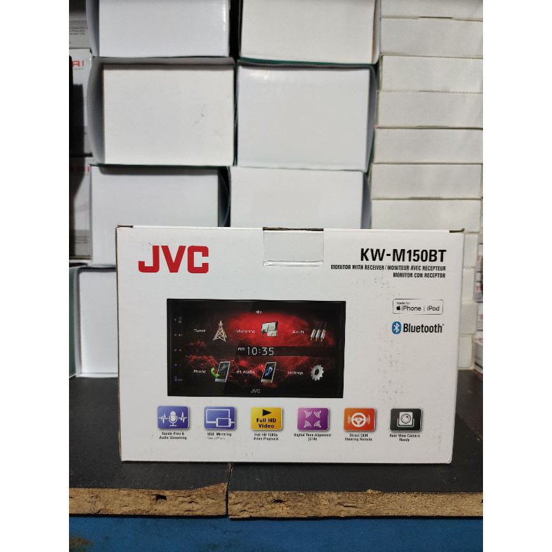 Double Din Jvc Kwm150bt Deckless Usb Bluetooth, Fullhd Shopee
