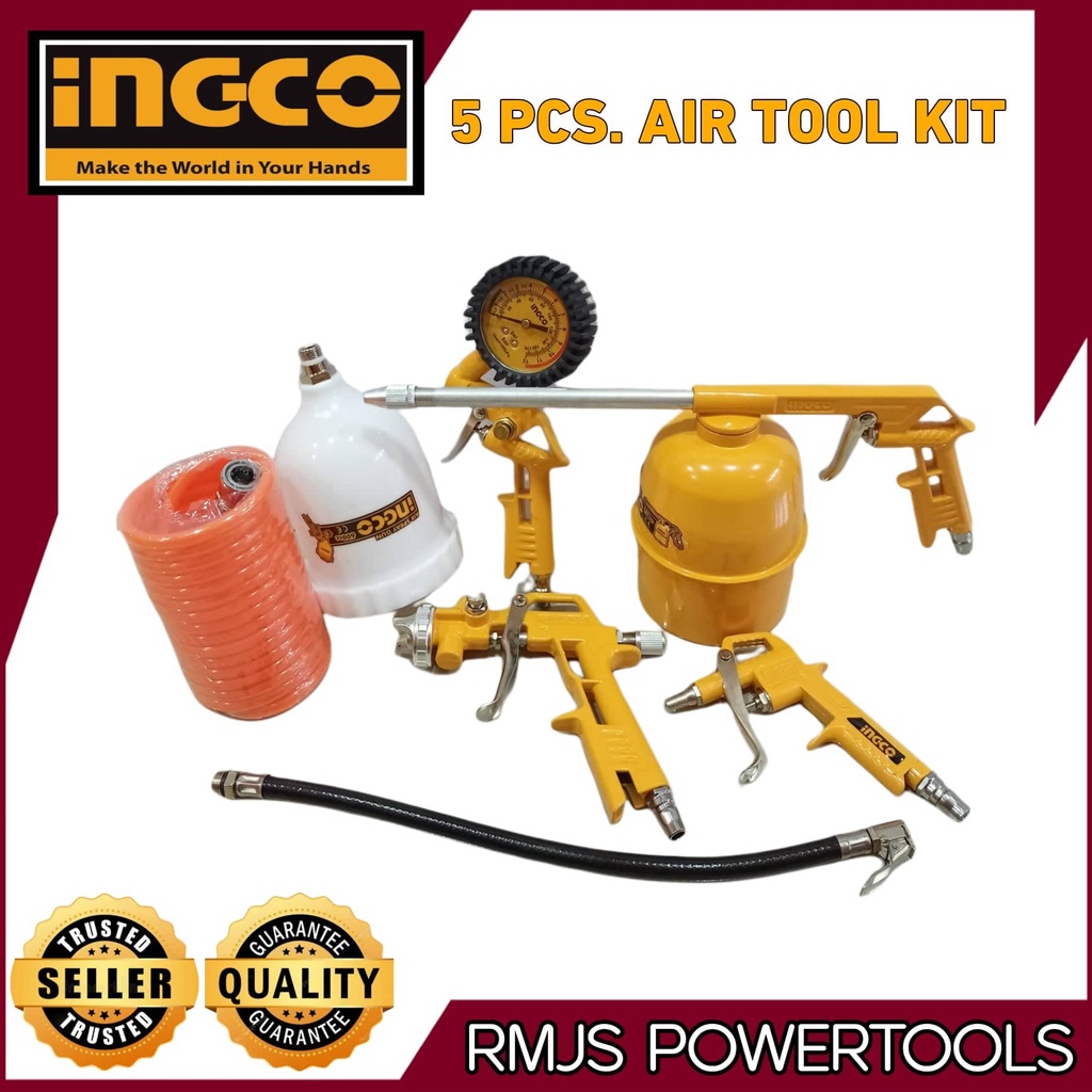 INGCO Paint Sprayer Air Tools Set 5 PCS SUPER SELECT AKT00533 Shopee