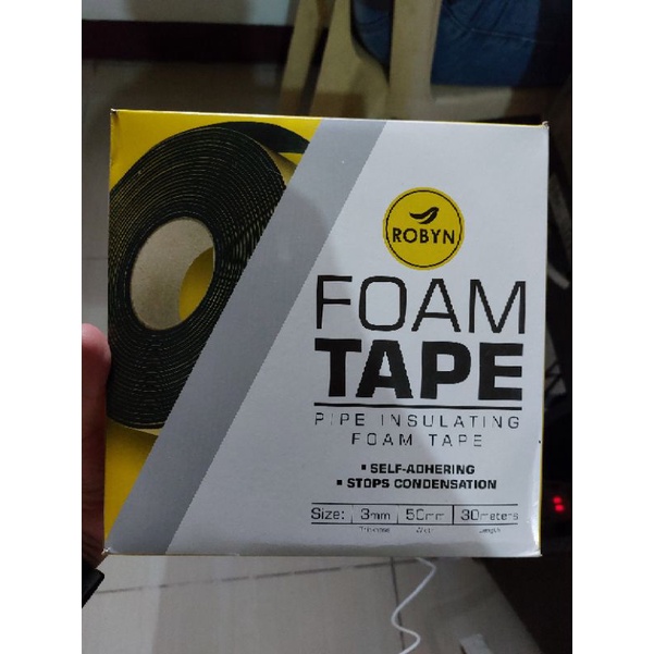 Robyn Pipe Insulating Foam Tape 50mm x 3mtrs For Aircon Self Adhering