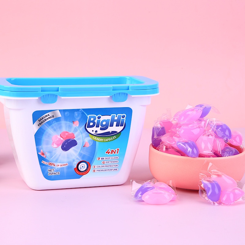 Laundry pods Bighi Detergent Liquid Capsules Beads Premium Perfume Long FRAGRANCE Shopee