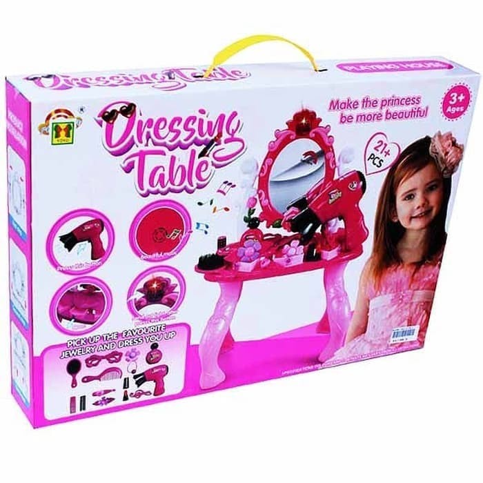 Girls Toys Dressing Table Dressing Table Beauty Dresser 21 Pcs Shopee