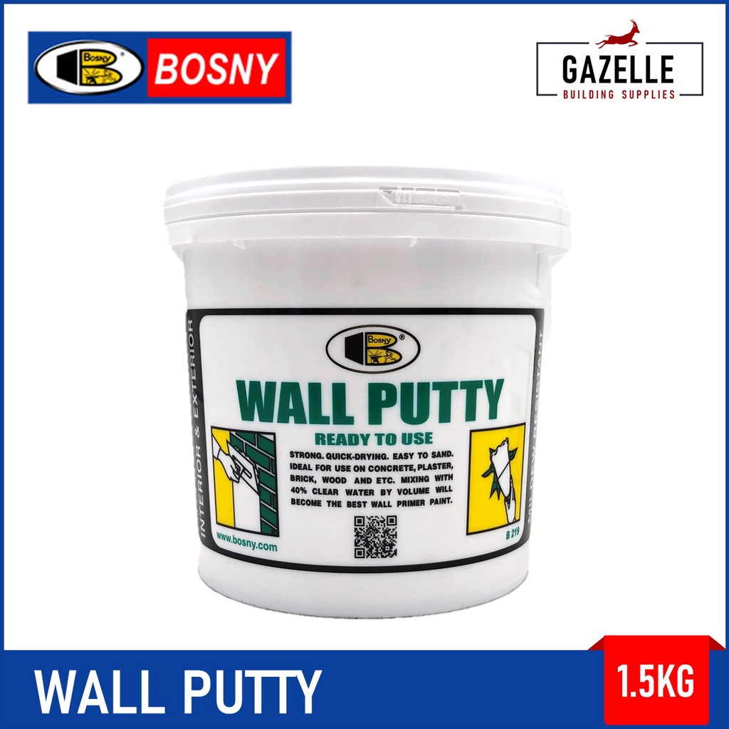 Bosny Wall Putty 320g / 0.5kg / 1.5kg B219 Shopee Philippines