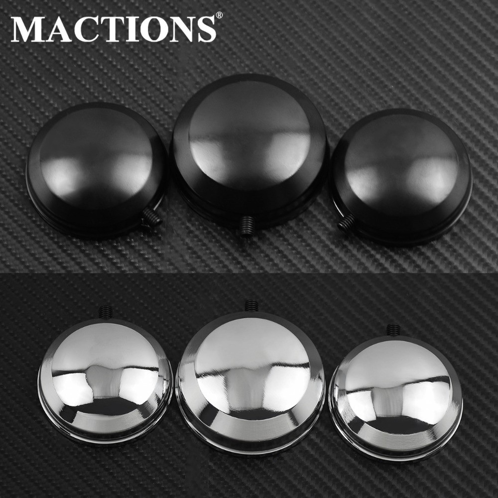 JK Motorcycle CNC Upper Fork Stem Covers Black/Chrome For Harley Dyna