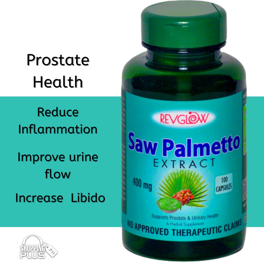 Revglow Prostate care Saw Palmetto 400mg Extract 100Caps. balance