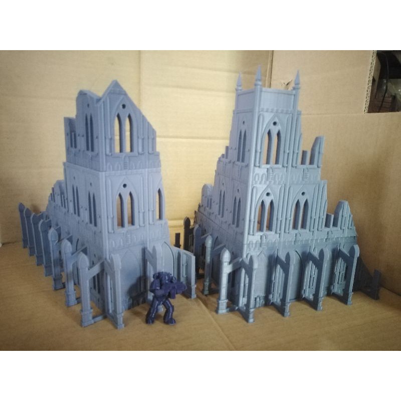 Gothic Basilica Warham Ruins and Terrain 28mm 3d printed board game