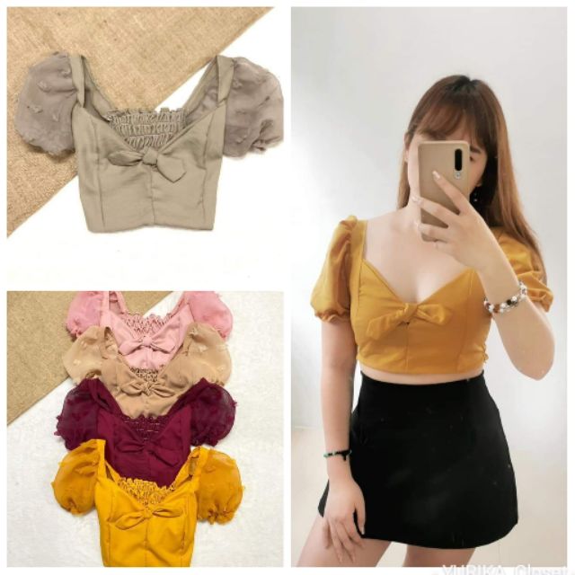Sonya Crop Top Plain Shopee Philippines