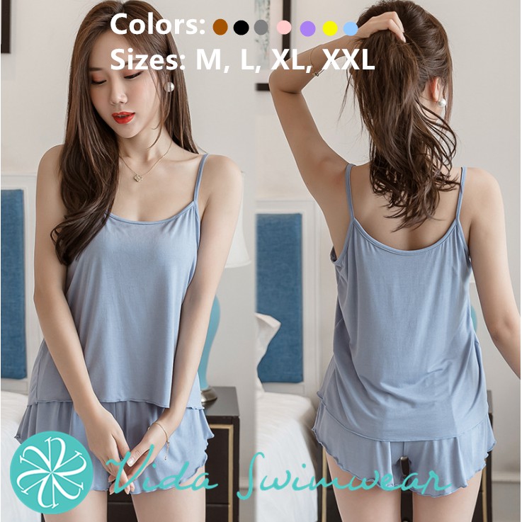 Pajama Set MXXL Sando+Shorts Set Modal Cotton Plus Size Pajama Sleep