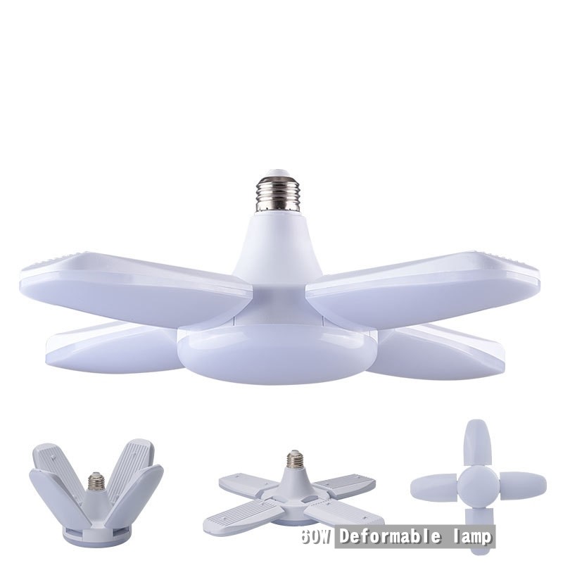 The New 45W 60W 80W Foldable Fan Blade Bulb Indoor Various Scenes LED