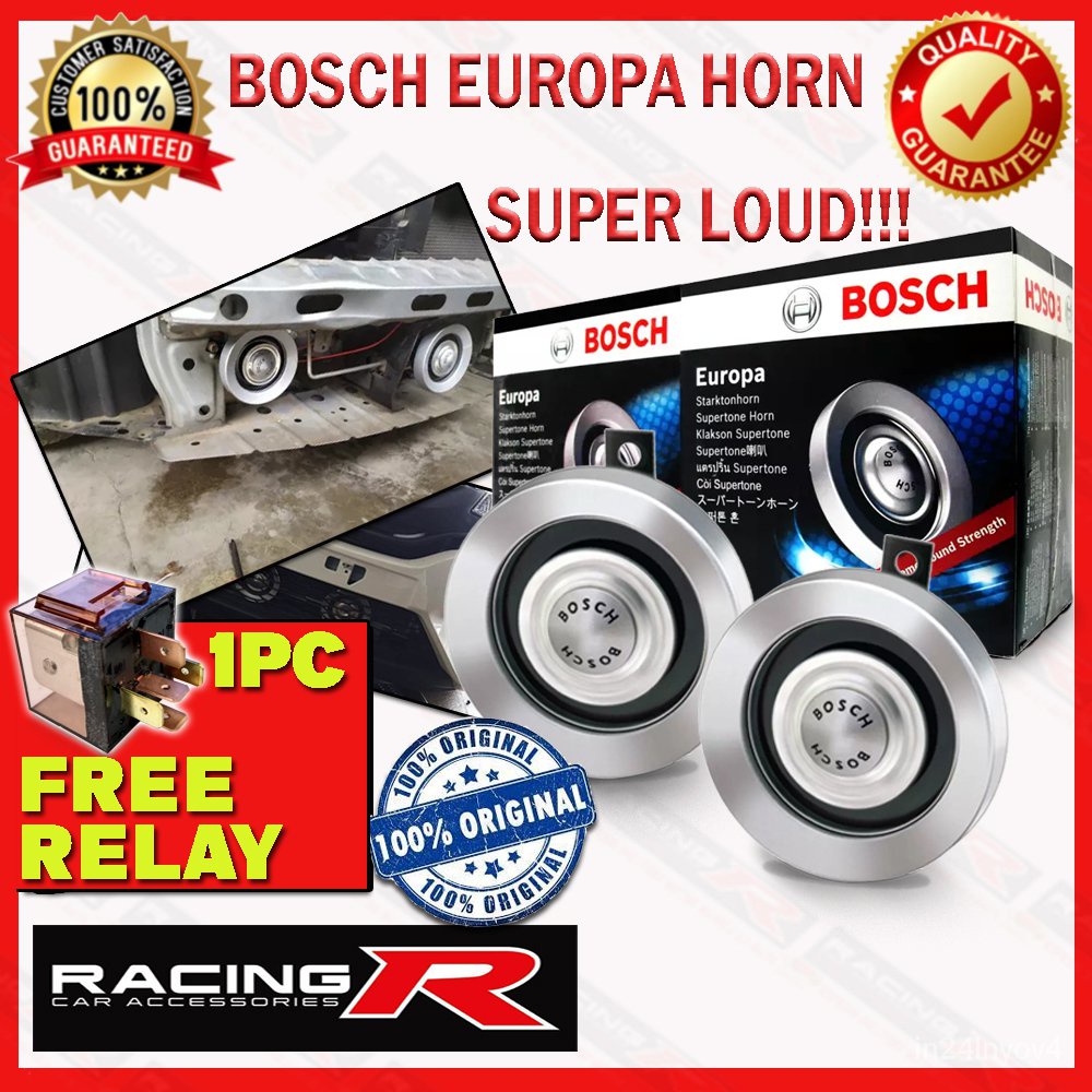 Bosch EUROPA Super tone Horn with FREE RELAY Super Loud Horn ( Car