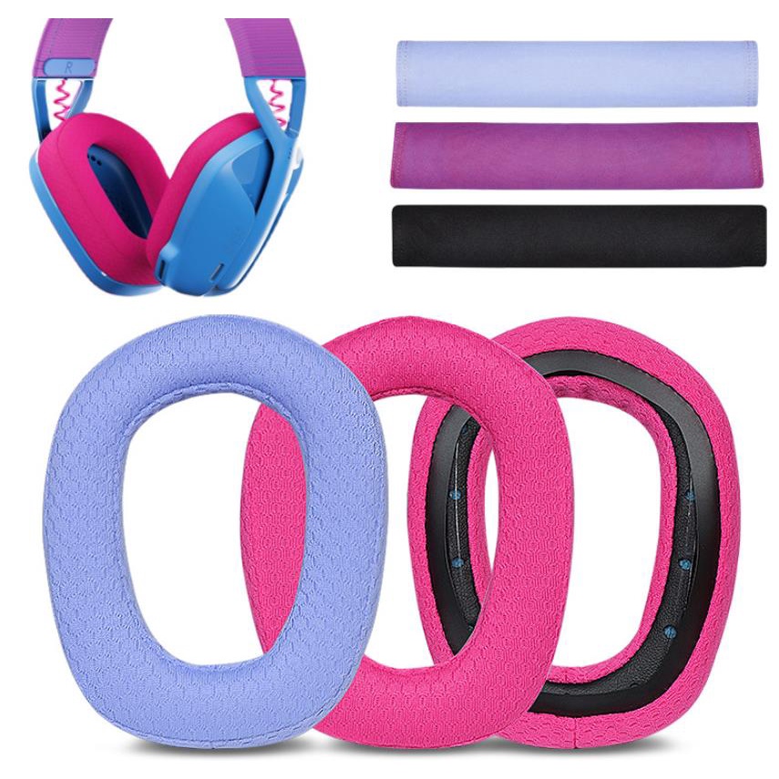 Replacement Fabric Memory Foam Earpads Ear Pad Cushion For Logitech