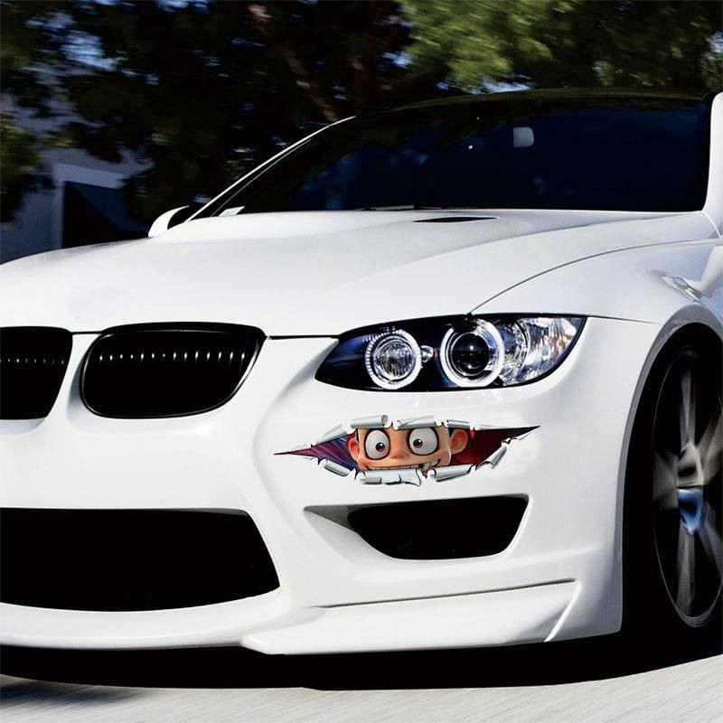 Car Personality Stickers Creative Cartoon 3D 3D Stickers Car Body Front