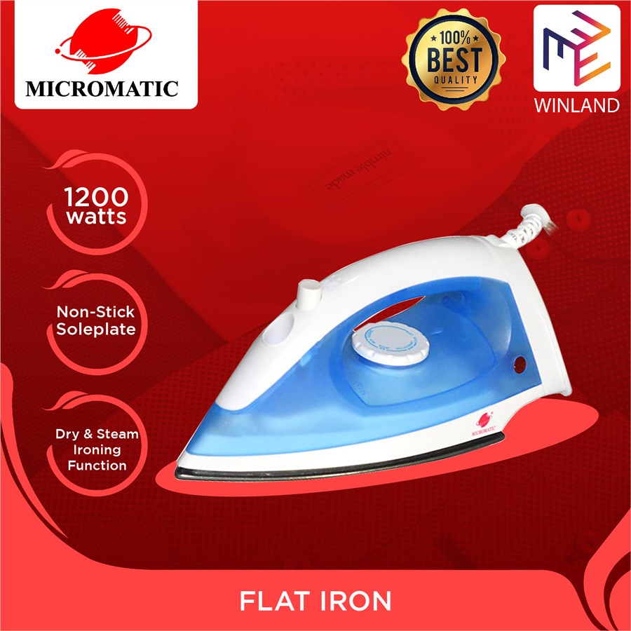 MICROMATIC Original Non Stick Automatic Dry & Steam Flat Iron for