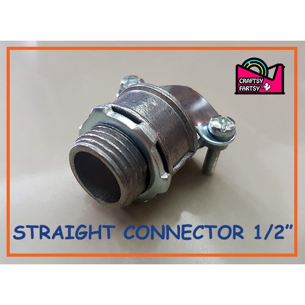(PER PIECE) Straight Connector/ Metal Flexible hose to junction/utility