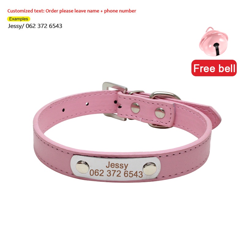 Free Customized Pet Collar Dog Collar Cat Collar Dog Necklace Pet