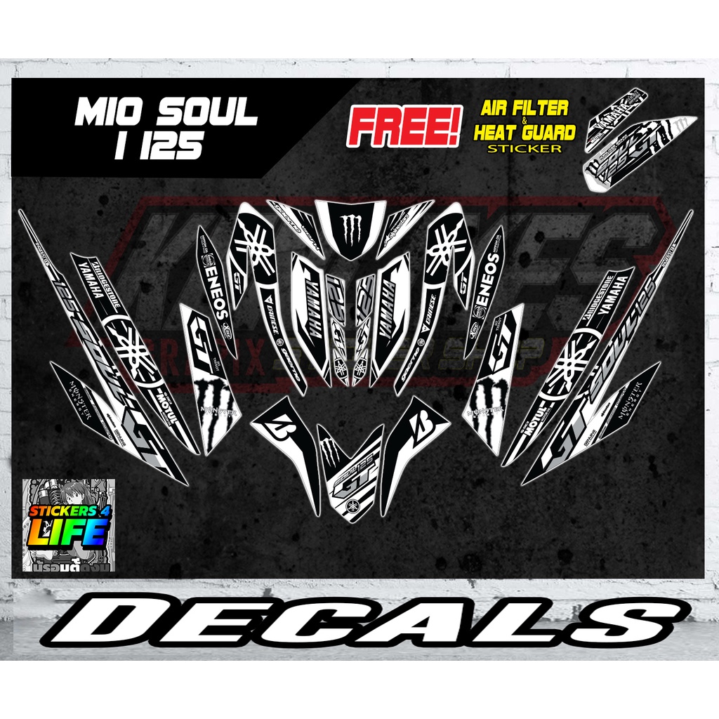 Yamaha Mio Soul i 125 FULL DECALS STICKER Shopee Philippines