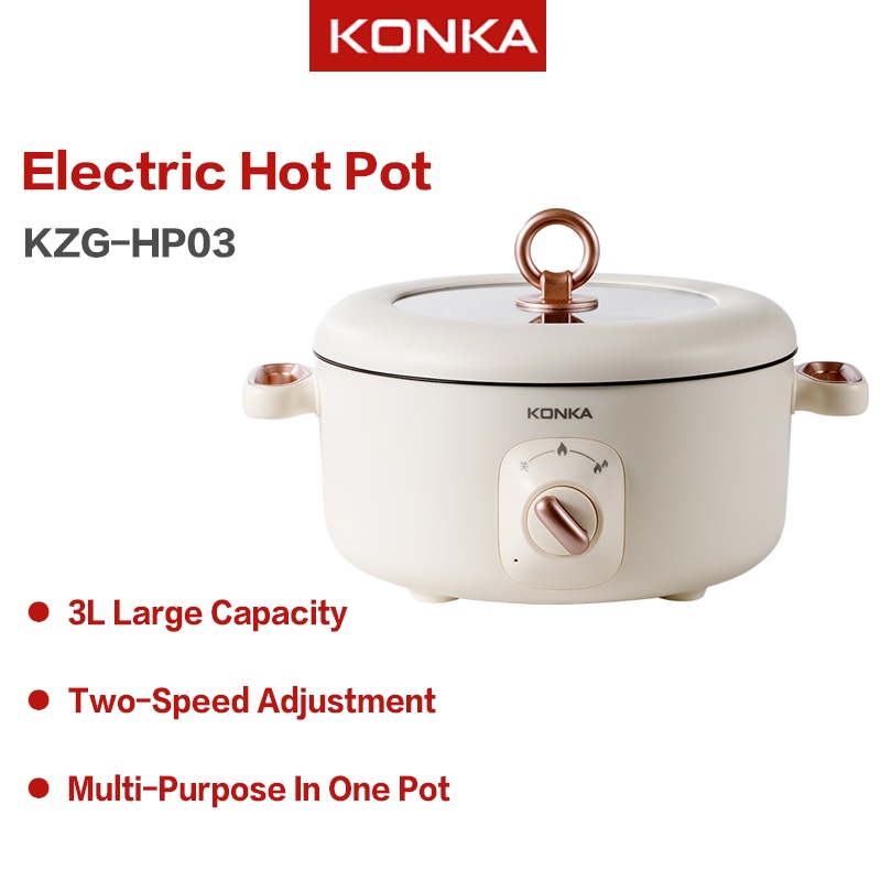 KONKA 3L Multifunctional Nonstick Electric Cooker Electric Hot Pot