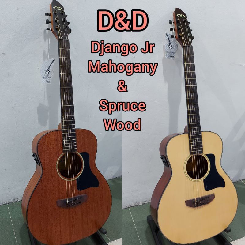 D&D Django JR Mahogany & Spruce AcousticElectric Guitar w/ MORE