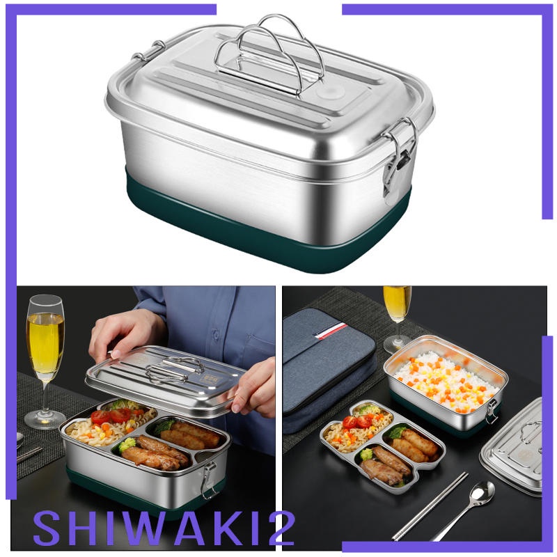 [SHIWAKI2] Stainless Steel Food Containers Leakproof Metal Bento Lunch