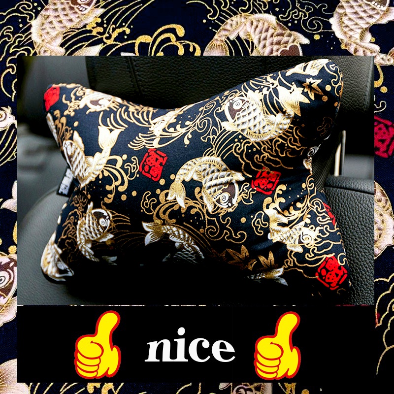 Car head pillow neck pillow JDM and wind day floating world painted