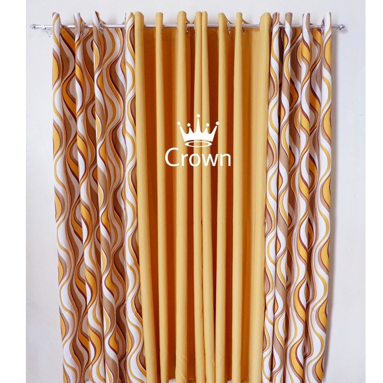 CRWN Crystalyst Matte Gold Ring Curtain ( 6ft/7ft Curtain ) sold