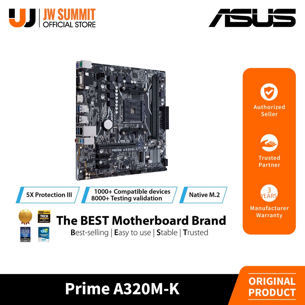 Asus Prime A320MK AMD A320 uATX, DDR4 3200MHz / Prime A320MK