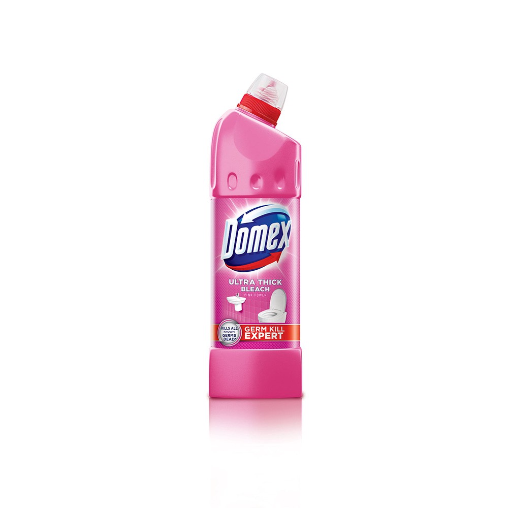 Domex Ultra Thick Bleach Toilet Cleaner Pink Power Antibacterial 900mL