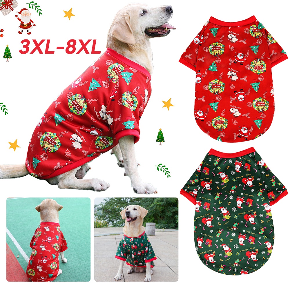 Big Dog christmas clothes Happy New Year Dog Clothes Small Dogs Santa