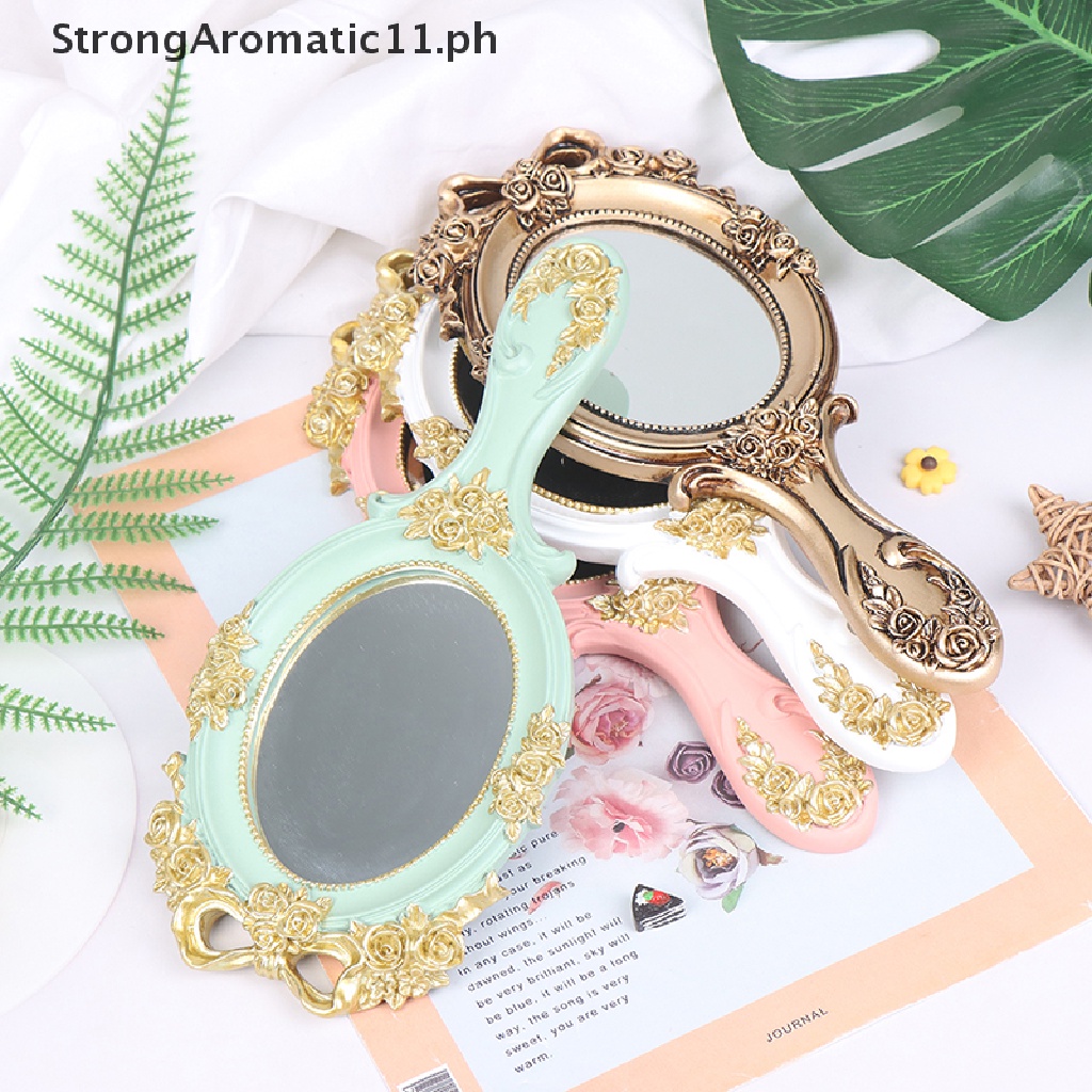 StrongAromatic Rectangle Hand Hold Cosmetic Makeup Vanity Mirror