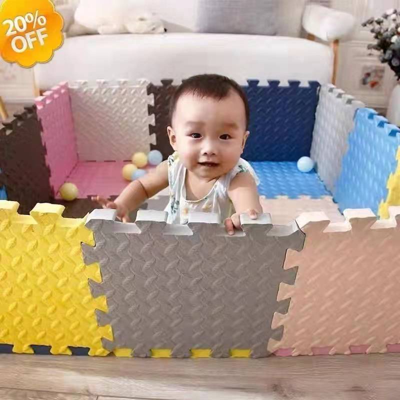 NEW Rubber Puzzle Mat (30X30x9pcs)leaf design with edge strip Gear and