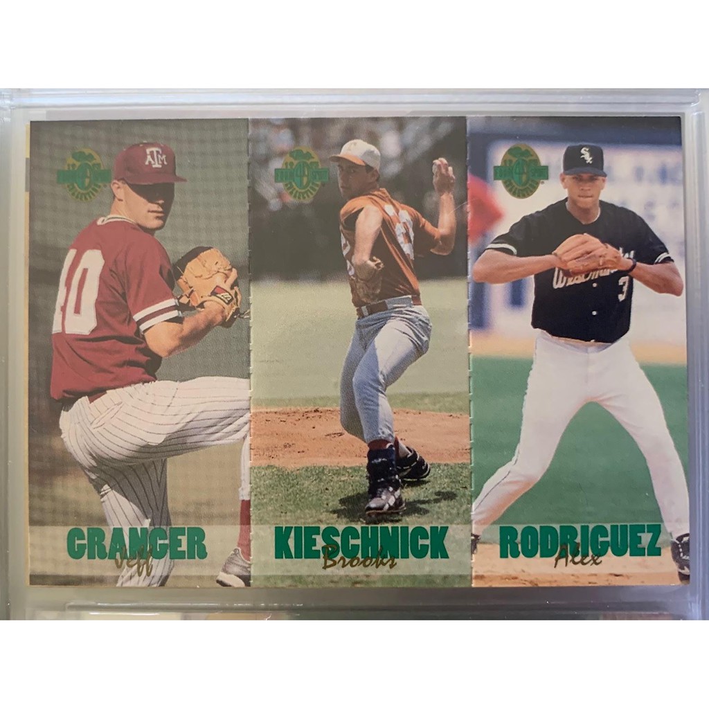 1993 Classic Four Sports Baseball Tri Card Jeff Granger Brooks