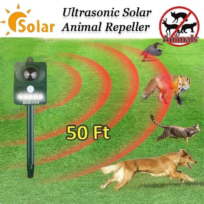 Upgarded Ultrasonic Solar Pest Repeller with Ultrasonic Sound Motion