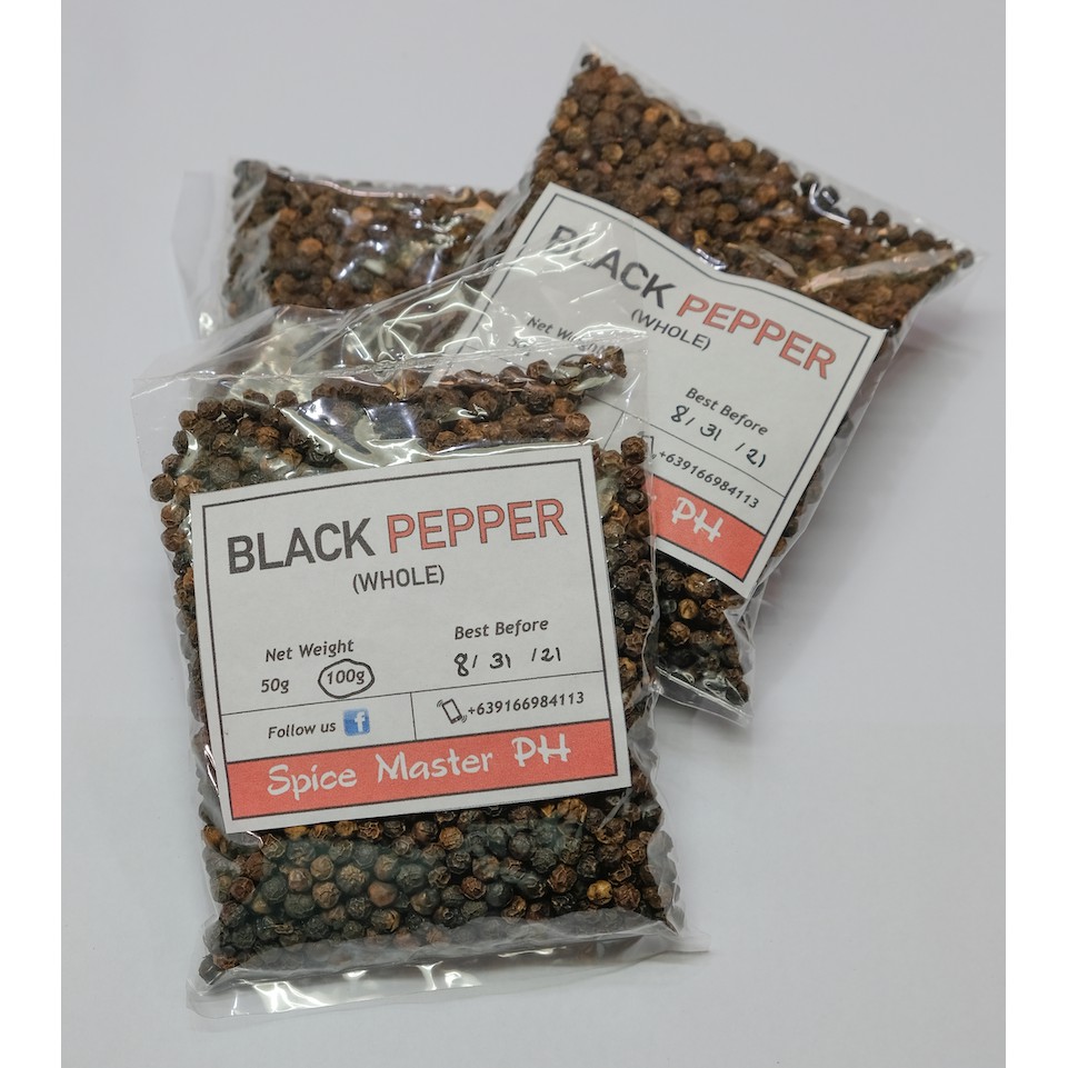 Pure Black Pepper Whole (Paminta Buo/Paminta Whole) 50g / 100g / 250g