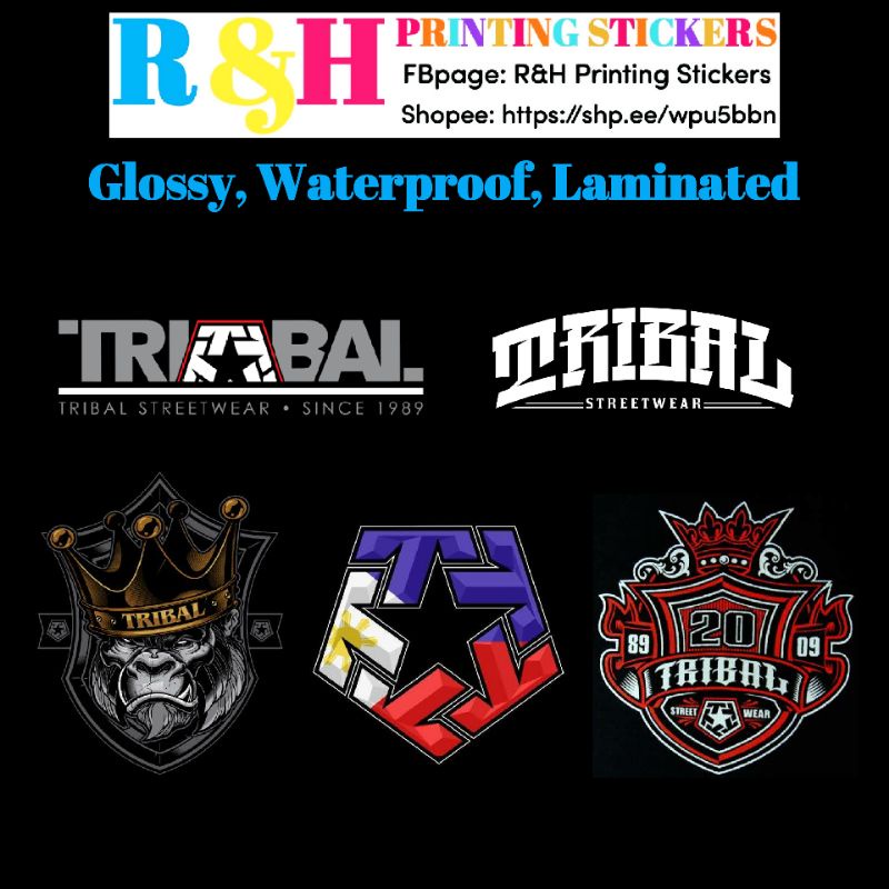 Tribal gear logo stickers. 5pcs Shopee Philippines