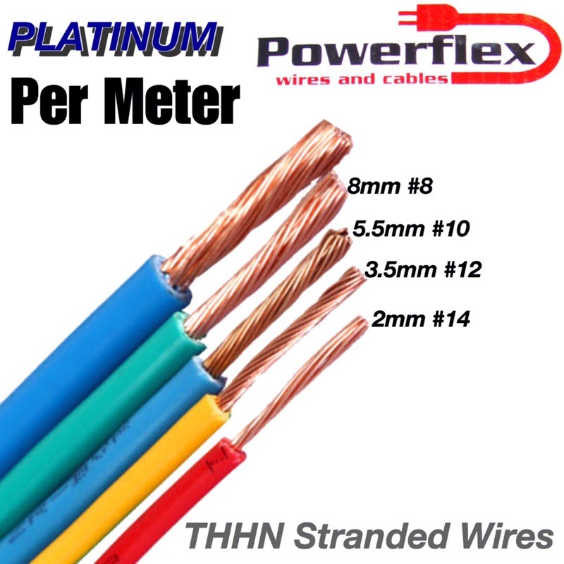 Per Meter THHN Boston Powerflex Omega Stranded Electrical Wire 14 12