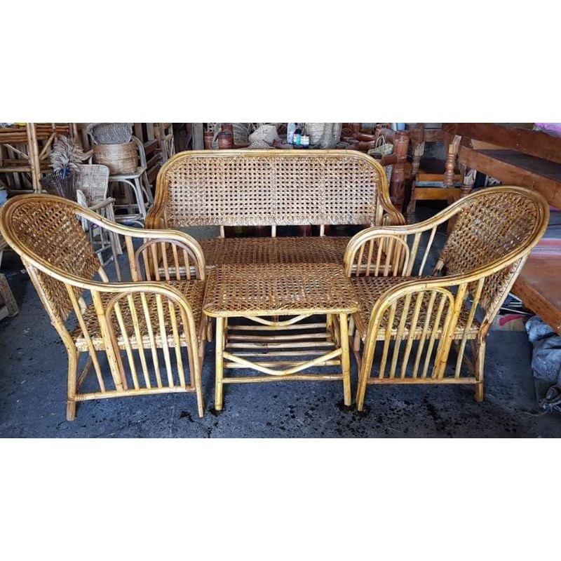Rattan Sala Set 4pc with center table Shopee Philippines