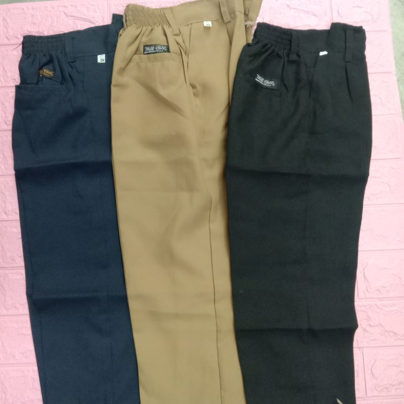 SCHOOL UNIFORM PANTS FOR BOYS (black,khaki,navy blue) GARTERIZED FOR