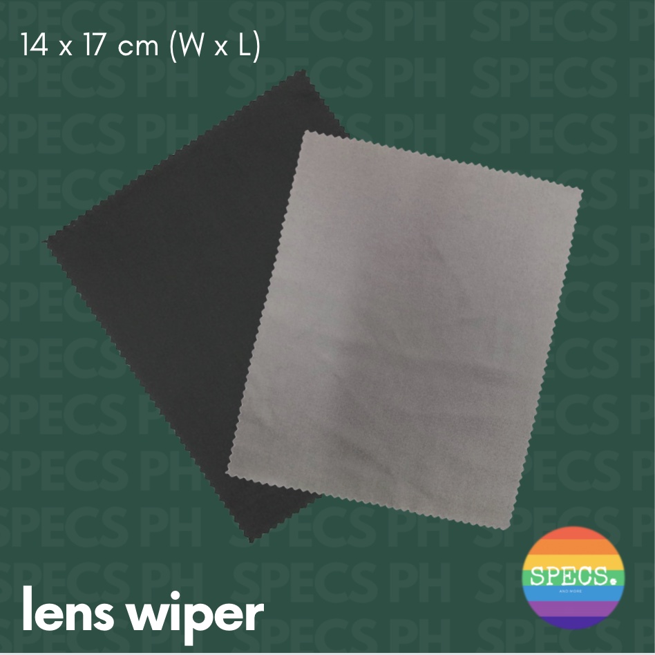 black or gray generic lens cleaning wiper cloth for glasses, sunnies